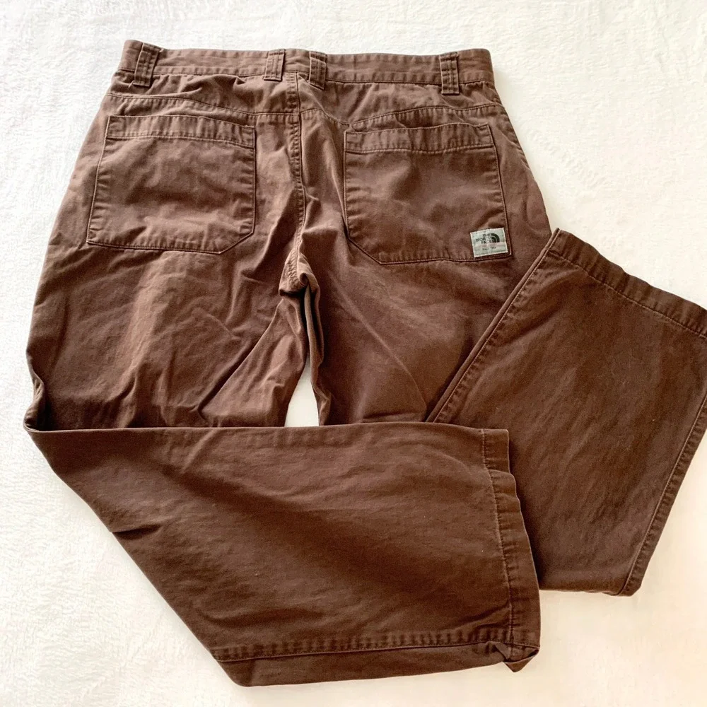 The North Face AU7P Chino Pants Mens Size 36 Brown Cotton Outdoor Hiking Utility